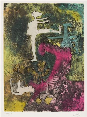 ROBERTO MATTA Group of 4 color etchings and aquatints from Centre Noeuds.